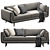 Elegant NickScali Rimella Sofa Set 3D model small image 4