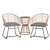 Patio Wicker Furniture Set 3D model small image 1