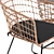 Patio Wicker Furniture Set 3D model small image 5