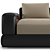Luxurious Bentley Home Westbury Sofa 3D model small image 7