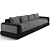 Luxury Bentley Home 348cm Sofa 3D model small image 3