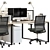 Modern Office Furniture Set 3D model small image 2