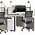 Modern Office Furniture Set 3D model small image 5