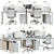 Modern Office Furniture Set 3D model small image 6