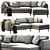 Luxury Chaise Lounge Rimella 3D 3D model small image 1