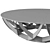 Sleek Aluminum Glass Cocktail Table 3D model small image 4