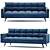 Felicity Fold-Out Sofa Bed 3D model small image 1