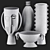 Modern Stylish Er Vases Set 3D model small image 1