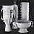 Modern Stylish Er Vases Set 3D model small image 3