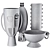 Modern Stylish Er Vases Set 3D model small image 4