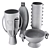 Modern Stylish Er Vases Set 3D model small image 6