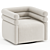 Hampton Cream Swivel Chair: Evie 3D model small image 1
