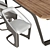 Ocean Wave Inspired Outdoor Dining 3D model small image 2