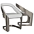 Ocean Wave Inspired Outdoor Dining 3D model small image 4