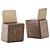 Modern BlackCork Cut Chair 3D model small image 2
