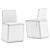 Modern BlackCork Cut Chair 3D model small image 3