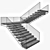 Contemporary Staircase Model 6 3D model small image 6