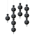 Spherical Glass Designer Lamps Stand 3D model small image 2