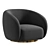 EICHHOLTZ Brice Cream Swivel Armchair 3D model small image 3