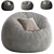 Mid-Century Bean Bag Sofa 3D model small image 1