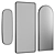 Modern Matt Black Mirrors: Arles, Emmerson, Alana 3D model small image 1