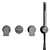 ZAZZERI Q316 Bath Mixer 3D model small image 2