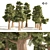 Mini Redwoods Cluster 3D Model 3D model small image 1