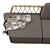 Elegant Outdoor Modular Sofa 3D model small image 4