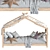 Rustic Wood Kids Bed House 3D model small image 4