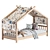 Rustic Wood Kids Bed House 3D model small image 5