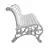 City Bench with Ornamental Details 3D model small image 7