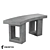 Modular Fiberglass Bench System 3D model small image 1