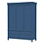 Jules Verne Three-Door Birch and Ash Wardrobe 3D model small image 2