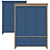 Jules Verne Three-Door Birch and Ash Wardrobe 3D model small image 3