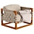 Cozy Modern Bungalow Armchair 3D model small image 1
