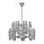 Vintage Brass Glass Chandelier Cristal 3D model small image 2