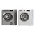 Bosch Washer Dryer Combo White 3D model small image 6