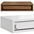 Gemini Wall-Mounted Nightstand: White/Walnut 3D model small image 1