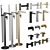 Modern Toreno Bath Set Display 3D model small image 1