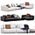 Elegant Minotti Horizonte Modular Sofa 3D model small image 1