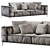 Modern Flexform Ettore Sofa 3D model small image 5