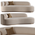 Elegant Modern Sofa by Eichholtz 3D model small image 1