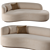 Elegant Modern Sofa by Eichholtz 3D model small image 3