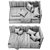 Distinctive Corner Fence Bed 3D model small image 5