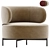 Modern Akiko Lounge Armchair Collection 3D model small image 1