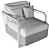 Elite Style Hampton Armchair 3D model small image 6