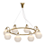 Designer Chandelier White Glass Lamp 3D model small image 2