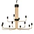 Elegant Brass Chandelier Light Fixture 3D model small image 1