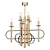 Elegant Brass Sciolari Chandelier 3D model small image 1