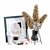 Pampas Grass Decor Set 3D model small image 1